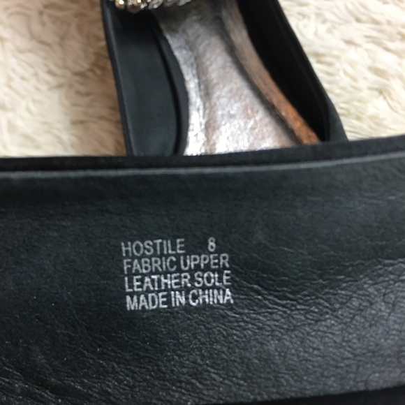 ZiGiny Hostile black flats faux diamond ankle band - Picture 13 of 13